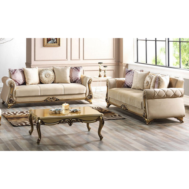 Rosdorf Park Azizjon Living Room Set Sofa Bed and Love Seat Set Wayfair